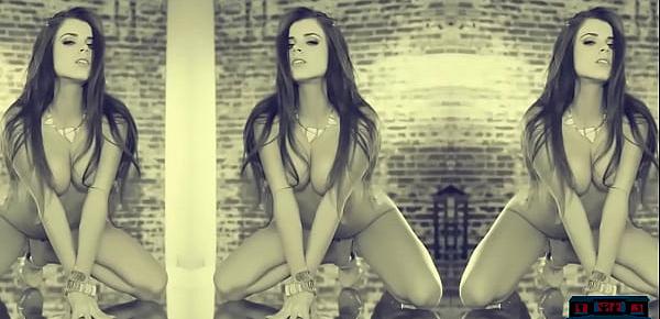  British big boobs MILF model Rae striptease for Playboy